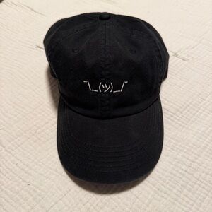 AYR Black Embroidered IDK Emoji Hat